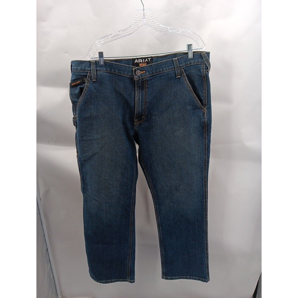 Ariat M4 Rebar Jeans Men's 40x30 Boot Cut Blue Denim 5 Pocket